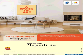 Book ready to occupy homes @ Rs 2.04 cr at Salarpuria Sattva Magnificia in Bangalore